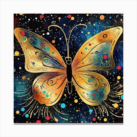 Butterfly In Space 1 Canvas Print