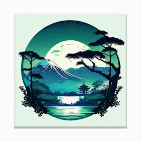 Japanese Landscape Painting Canvas Print