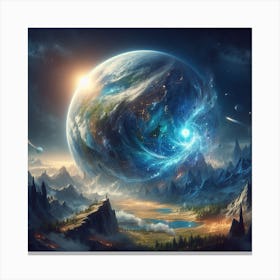 Earth In Space 15 Canvas Print