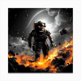 Spaceman invades the planet Canvas Print