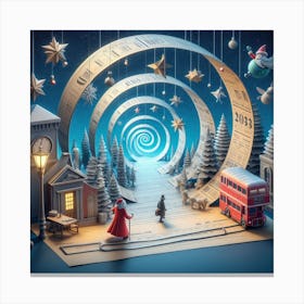 Christmas In The City Canvas Print