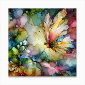 Butterfly Fantasy in Colourful Ink II Canvas Print