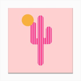 Cactus pink Canvas Print