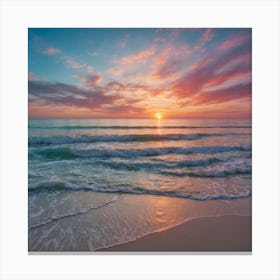 Sunset On The Beach Canvas Print