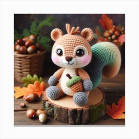 Amigurumi, Squirrel 2 Canvas Print