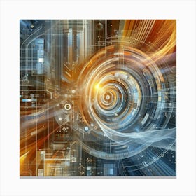 Futuristic Technology Background Canvas Print