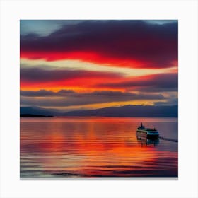 Sunset On The Loch Canvas Print