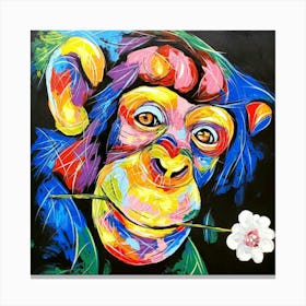 Romantic Chimp. Canvas Print