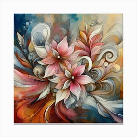 Abstract Flower Painting 11 Canvas Print