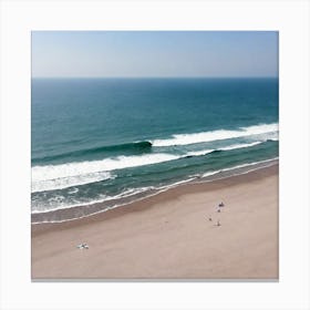 Aerial View Of A Beach 4 Canvas Print