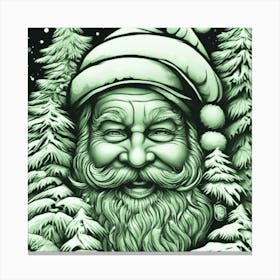 Green Santa Canvas Print