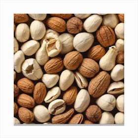 Nuts On A Table Canvas Print
