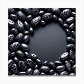 Black Beans In A Circle 2 Canvas Print