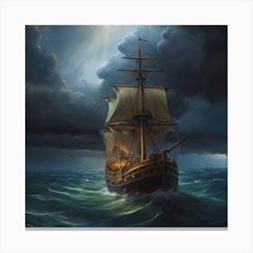 Ship At Sea.20 Canvas Print