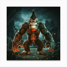 Evil Kong Kong Canvas Print