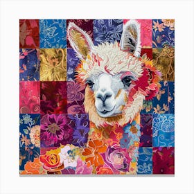 Patchwork Quilted Alpaca 1 Canvas Print