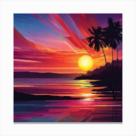 Sunset Painting 5 Canvas Print