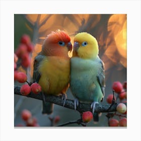 Lovebirds 1 Canvas Print