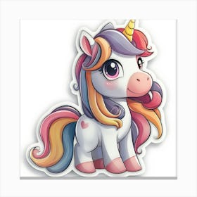 Unicorn Sticker 70 Canvas Print