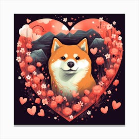 Shibaheart Canvas Print