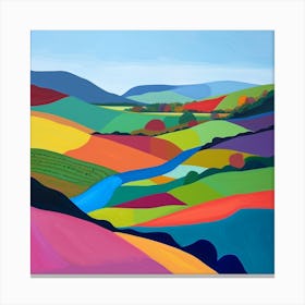Colourful Abstract Yorkshire Dales National Park England 1 Canvas Print