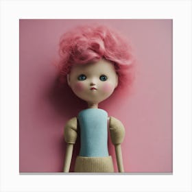 Doll With Pink Hair 1 Canvas Print