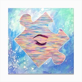 Jigsaw Puzzle eye Canvas Print