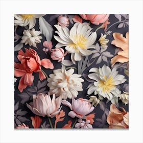 Floral Wallpaper Canvas Print