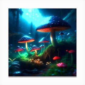 Mushroom Forest 1 Canvas Print