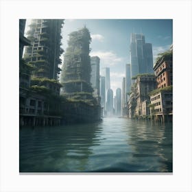 Futuristic Cityscape Canvas Print