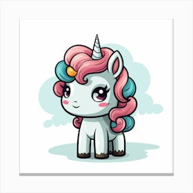 Cute Unicorn 266 Canvas Print