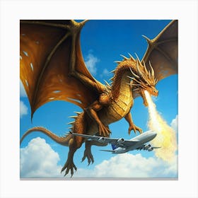 Rise Of The Orange Dragons By Air 1 Canvas Print