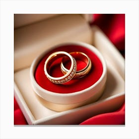 Wedding Rings In A Box Canvas Print