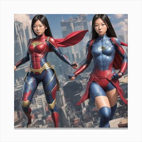 Two Superheroes Canvas Print