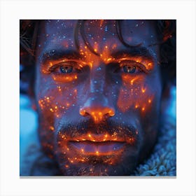 Man With Glowing Eyes Canvas Print