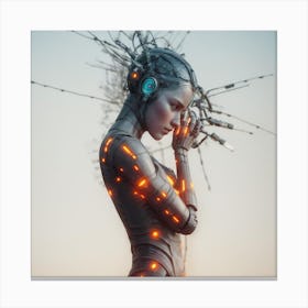 Futuristic Woman Canvas Print