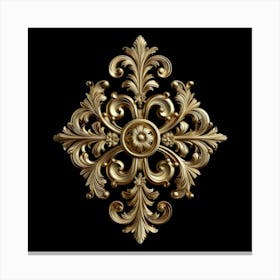 Gold Ornate Ornament Canvas Print