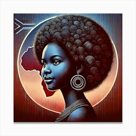 African Woman Canvas Canvas Print