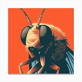 Bee Insect Head Canvas Print