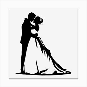 Wedding silhouette 3 Canvas Print