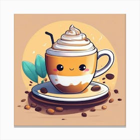 Kawaii Coffee 1 Leinwandbilder