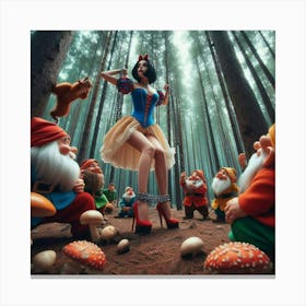 Snow White And The Seven Dwarfs 2 Canvas Print