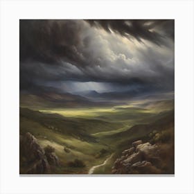 Storm Clouds Over The Valley Canvas Print