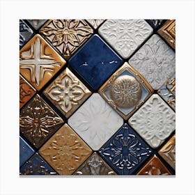 Ceramic Tile Mosaic Canvas Print