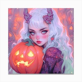 Adorable Halloween 🎃 girl 👧  Canvas Print