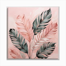 Palm leaves of different shapes Canvas Print