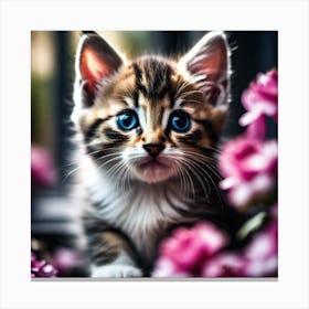 Kitten With Blue Eyes 4 Canvas Print