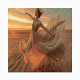 Dancer In The Sand Canvas Print