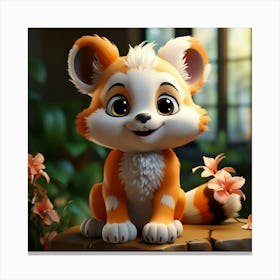 Baby Fox 6 Canvas Print