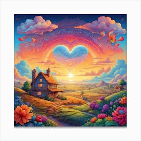 Heart In The Sky Canvas Print